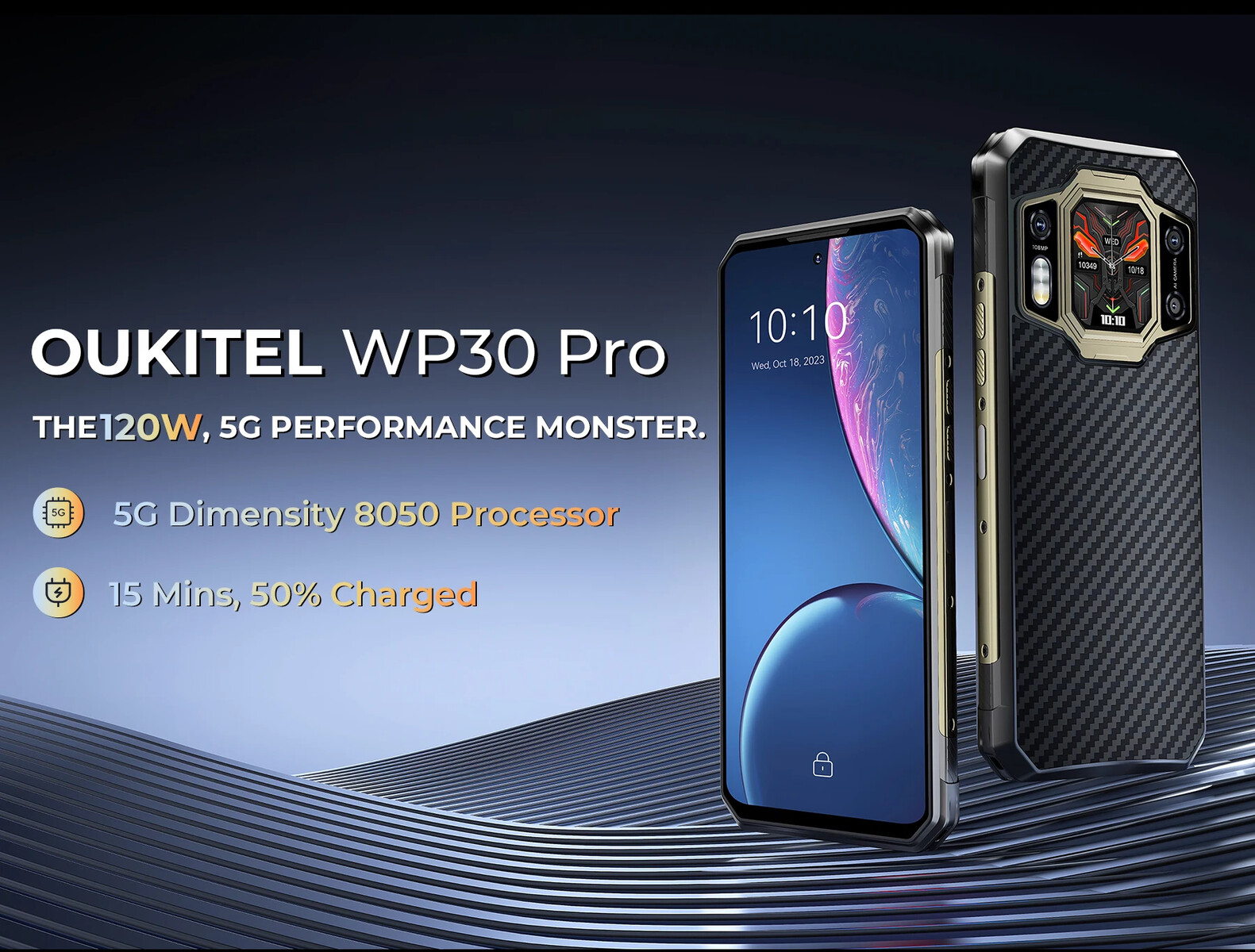 2 screens, 11,000 mAh battery, up to 50% charge in 15 minutes: Oukitel  introduces WP 30 smartphone