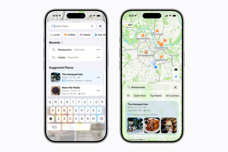 Apple Business ads on Apple Maps