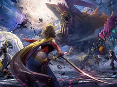 Dissidia Duellum Final Fantasy key art featuring multiple Final Fantasy charactacter.