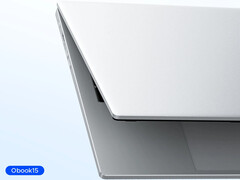 The Obook 15 AI starts at $689.99. Pictured: A promo picture showing the exterior design of the laptop.
