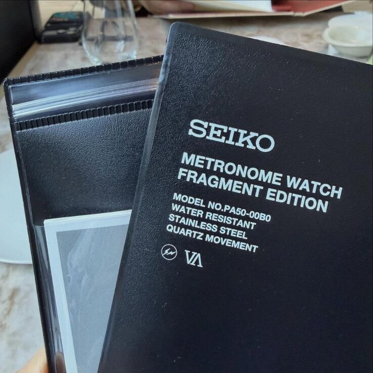 The packaging for Seiko’s Metronome Watch Fragment Edition