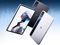 The upcoming RedMagic gaming tablet is set to feature a 8,300mAh battery. Pictured: a promo picture showing the design of the pad.