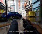 Modern Warfare 4 movement system showing player laying prone.