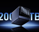 The configuration with 128GB of unified RAM can run 120B-class models locally. Pictured: a promo picture highlighting the total storage capacity of the NAS.