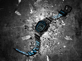 The Casio G-Shock x Bamford 5600 (pictured) has the fashion brand's blue accents around the bezel, dial frame, and text. (Image source: Casio/Bamford)