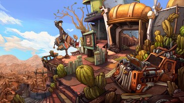 Pictured: A gameplay screenshot from Deponia.