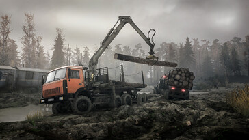 An image showing a truck in MudRunner. (Image source: Steam)