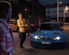 Screenshot from Clutch reveal trailer showing modified BMW race car.