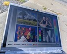 The matte screen works decently well outdoors due largely to the superbright display
