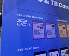 Clear signs at the SD Association booth: SanDisk SDUC cards are coming soon.