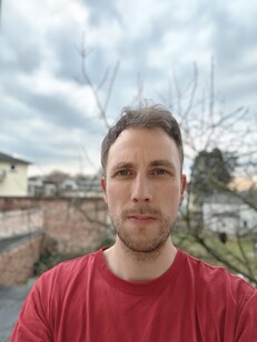 A selfie with the inner camera