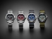 An image of the four Citizen Promaster GMT BJ715 watches