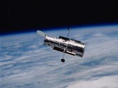 An image of Hubble in Earth's orbit (Image source: NASA; cropped)