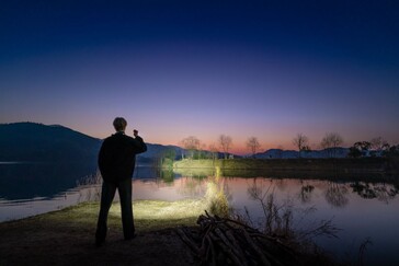 The Olight Baton 4 Pro has a throw range of 200 m (656 ft.), and the Baton Ultra has a throw range of 300 m (984 ft).
