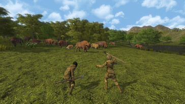An image showing a hunting scene in Dawn of Man.
