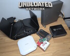 Network hardware on a desk