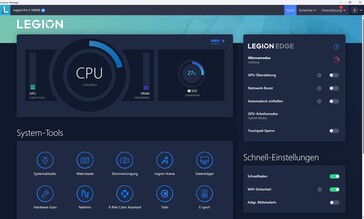 Lenovo Vantage homescreen