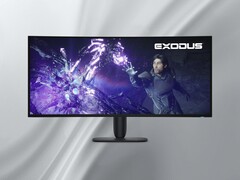 Front of Alienware AW3926QW 5K OLED monitor shown