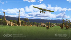 Jurassic World in Microsoft's Flight Simulator 2024 (Image source: Microsoft)