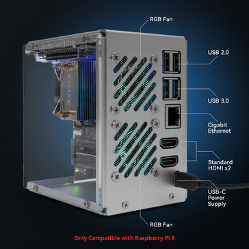 Back of the Pironman 5 enclosure (Image source: SunFounder)