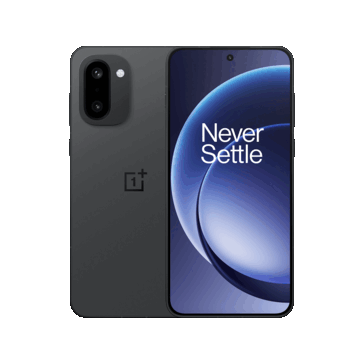 The OnePlus 15R in Charcoal Black finish.
