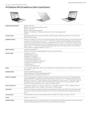 HP EliteBook 840 G6 specifications