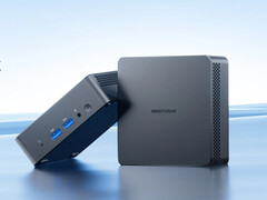 The M2 Slim starts $399. Pictured: a promo picture showing the design of the mini PC.