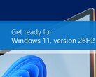 Official promotional banner from Microsoft announcing the upcoming Windows 11 version 26H2.