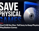 A promotional image for the Don't Kill The Disc petition for physical PlayStation games
