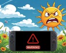 Nintendo Switch 2 shown in hot outdoor weather (Image source: Nintendo of America with edits)