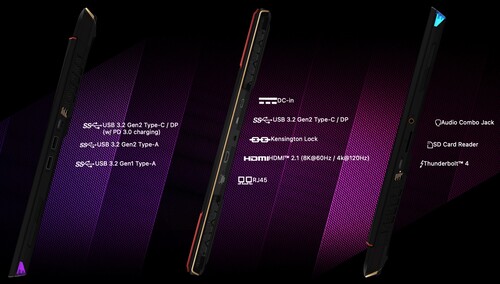 The 2024 MSI Raider GE78 HX has a bunch of connectivity options (Image: MSI)