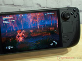 Valve's Steam Deck handheld with OLED display. (Image source: Notebookcheck)