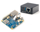 The NanoPi Neo3 Plus and its metal case.