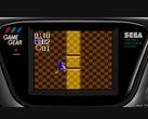 A screengrab of Sonic Chaos playing in Yakuza Kiwami 3's in-game Sega Game Gear emulator