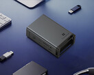 The BlitZDockM has three Thunderbolt 5 ports. Pictured: a promo picture showing the dock set beside peripherals.