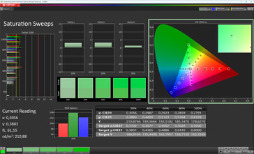 Saturation (profile: Vivid, color temperature: warm level 1, target color space: sRGB)