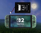 Battery replacement shown above Zelda 40th Anniversary Switch 2 console