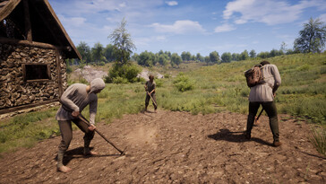 An image showing farmers in Medieval Dynasty.