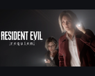Claire Redfield and Sherry Birkin holding flashlights in the official promotional artwork for Resident Evil Requiem (Image source: Capcom)