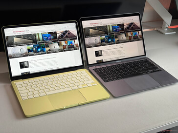 MacBook Neo (left) vs. MacBook Air M1 (right)