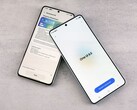 Two smartphones showing an update screen