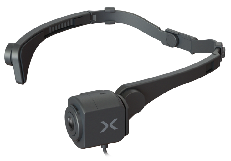 Xacti's CX-WL100 can be worn using a head-mounted rig, allowing the compact camera to follow the wearer's point of view.