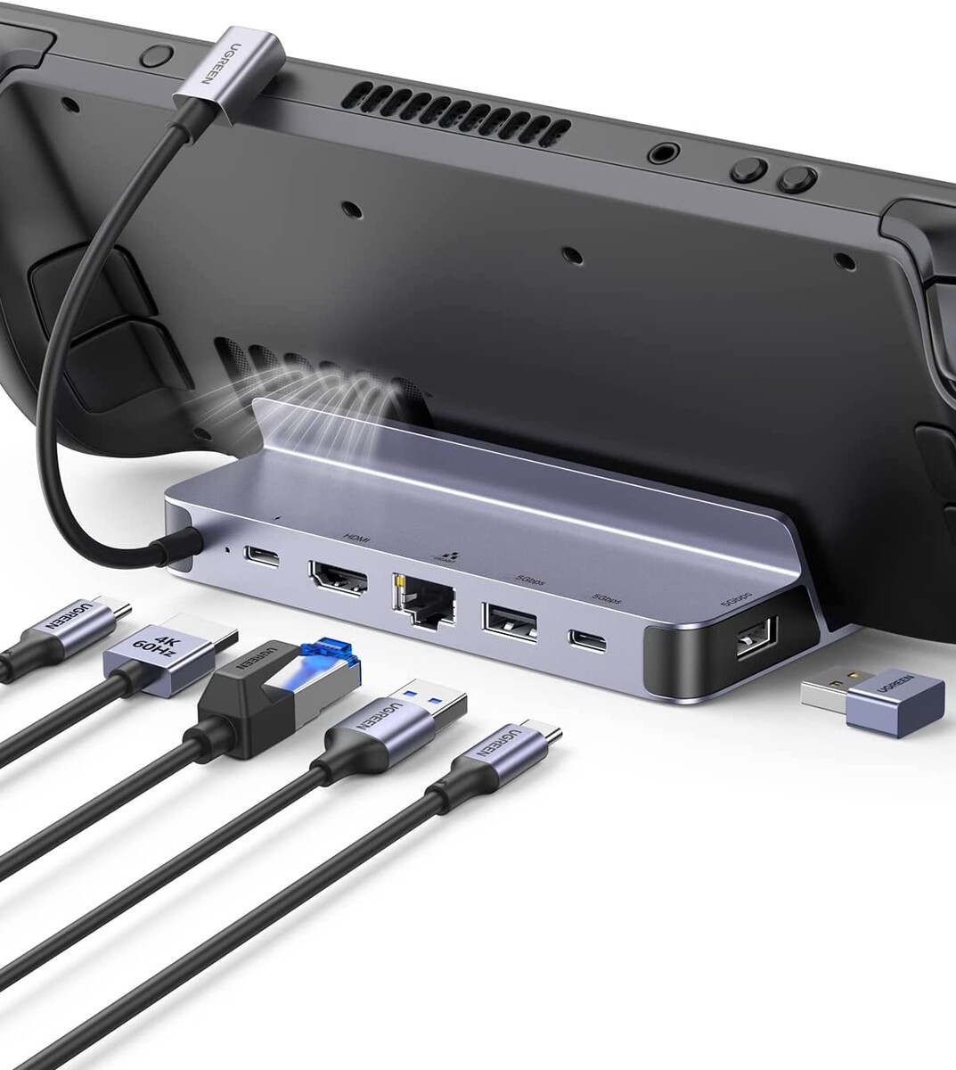 Baseus' Steam Deck Dock has 100W charging passthrough, Gigabit Ethernet,  more for $26