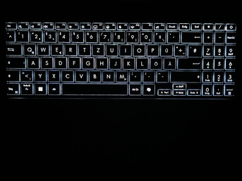 RGB keyboard backlighting (for example in white)