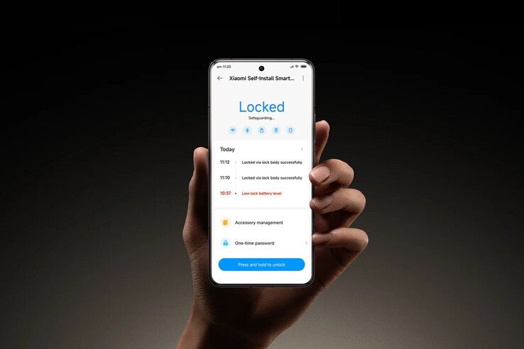 The Xiaomi Self-Install Smart Lock can be controlled through the brand's app