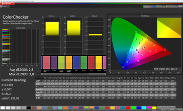 Colors (profile: Natural, target color space: sRGB, Privacy Display: on)