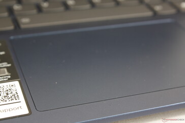 Smooth clickpad readily attracts grease and fingerprints