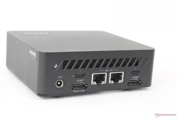 Rear: AC adapter, USB-C Thunderbolt 4 w/ DisplayPort 1.4 + Power Delivery, 2x RJ-45 (10 Gbps), USB-C Thunderbolt 4 w/ DisplayPort 1.4, 2x HDMI 2.1