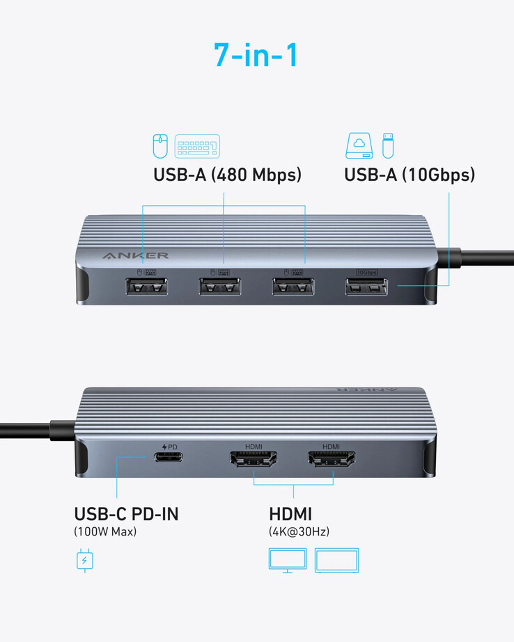 An image of the upcoming Anker 7-in-1 USB-C Hub. (Image source: u/joshuadwx via Reddit)