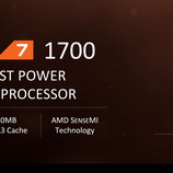 The lowest tier R7 1700's strong performance, fair price, and low TDP make it a compelling offering. (Source: AMD)